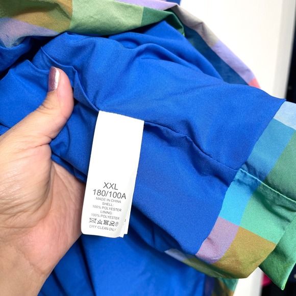 Kate Spade Madras Taffeta Shift Dress Blue Multicolor Size XXL - Picture 10 of 14